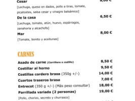 Meson La Rueda menu