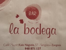 La Bodega menu