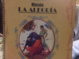 Meson La Alegria menu