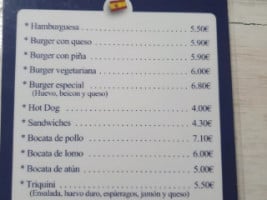 Pennsylvania Burger menu