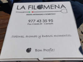 La Filomena Pizzas Artesanas menu