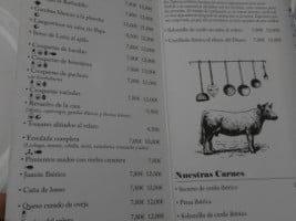 Taberna El Velero menu