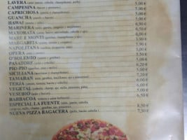 La Fuente menu