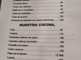 Casa Maruja menu