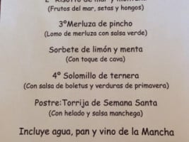 Asador Marchena menu