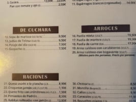 Meson Castellano menu