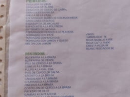 El Raco D'en Miquel menu