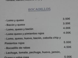 Arredondo menu