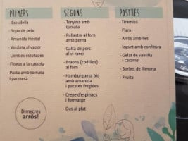 Casa Clara menu