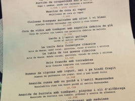 Mussonades menu