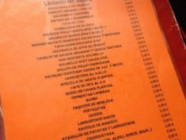 La Nueva Taberna menu