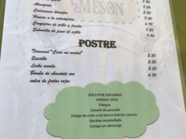 Meson Casa Mi Madre menu