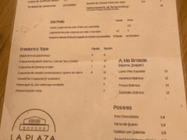 Cafe La Plaza menu