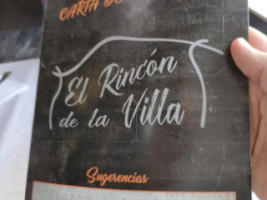 El Rincon De La Villa menu