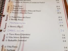 Casa Miguel menu