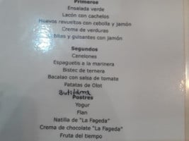 Nox Arroseria menu