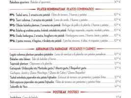 La Amistad Jatetxea menu