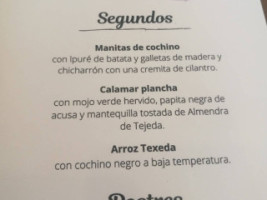 Texeda Brewery menu