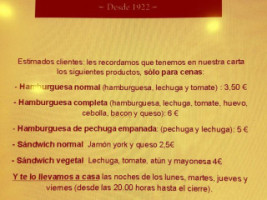 El Quicorro menu