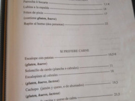 Casa Carlos menu