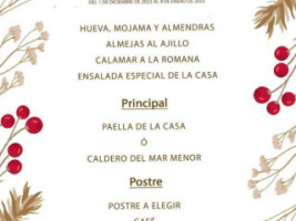 Hogar Del Pescador menu