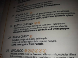 Kurkuma Indian menu