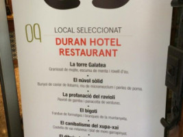 Duran menu