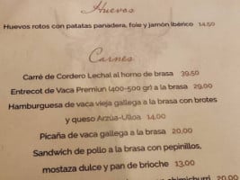 Vago Vinos menu