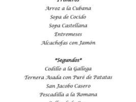 El Castillo menu