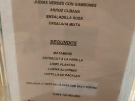 Asador Mi Capricho menu