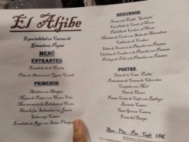 El Aljibe menu