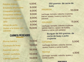 La Racha menu