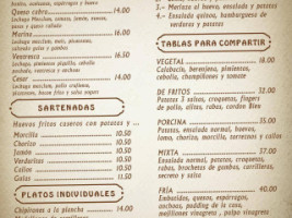 El Rincon De Vicen menu