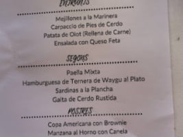 Cheers Playa menu