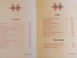 Meson Castro Moro menu