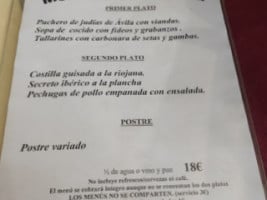 El Asador De Avila menu