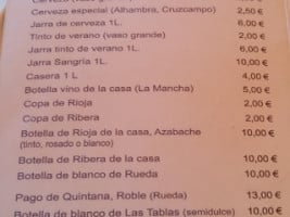 Chiringuito La Isla Tolo menu