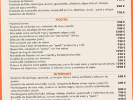 Clos Del Gos menu