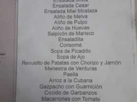 El Fogon menu