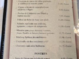 La Taberna De La Cuarta Esquina menu