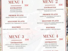 Las Perdices menu