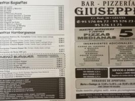 Pizzeria Giuseppe menu