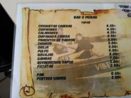 Taberna O Peirao menu