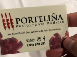 Rodicio Portelina menu