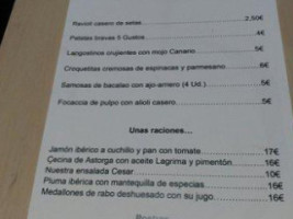 5 Gustos menu