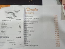 Gallego menu