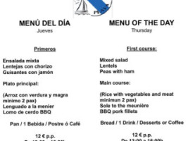 Gallego Playa menu