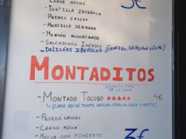 El Almirez Cafeteria Y Tapas menu