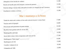 El Tast De L'angel menu