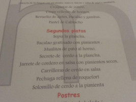 Hostal Marzo S.l menu